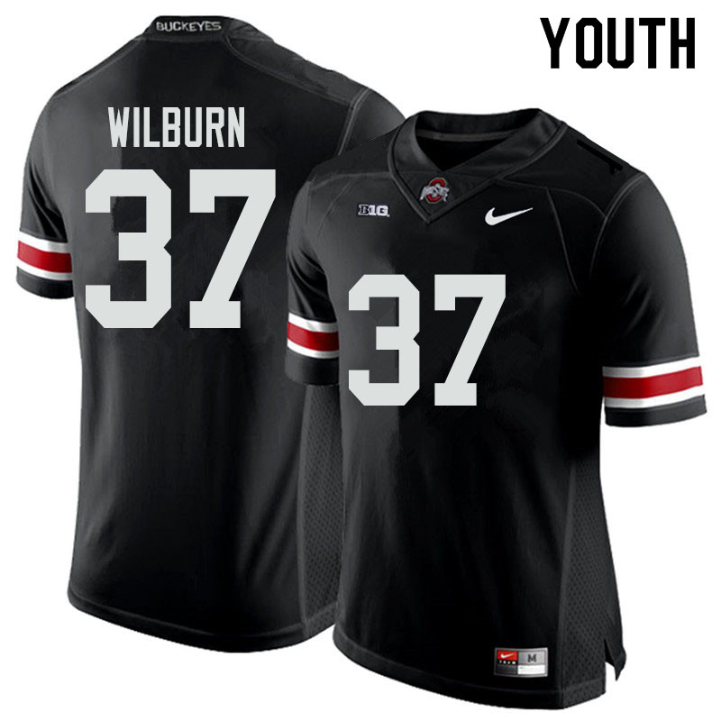 Ohio State Buckeyes Trayvon Wilburn Youth #37 Black Authentic Stitched College Football Jersey